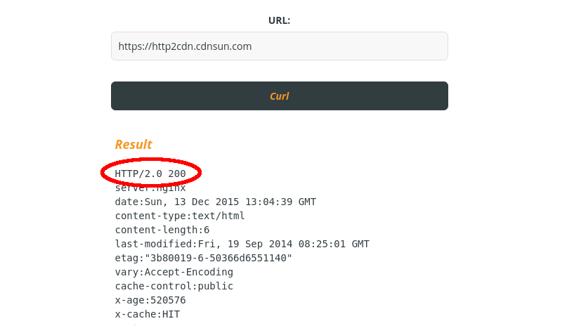 HTTP/2 curl online